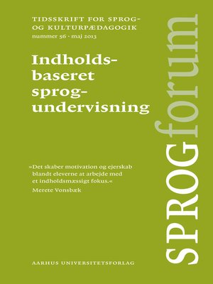 cover image of Indholdsbaseret sprogundervisning